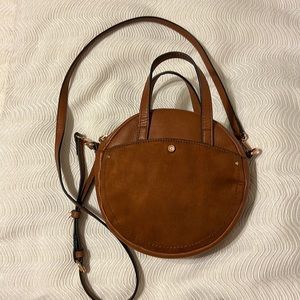 Lauren Conrad Suede Camel Crossbody Round Shape